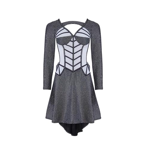 PSNKLMM Set mit sechs musikalischen Kostümen, knielanges Kleid, Performance-Outfit, Halloween-Kostüm, Frau, Musikfestival-Kleidung(XL) von PSNKLMM