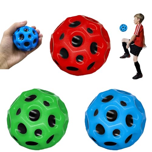 3 Stück Astro Jump Ball,Planeten Hüpfbälle,Hohe Sprünge Gummiball Space Ball Space Ball,Bouncy Balls for Kids Party Gift.(7cm) (A) von PTBWS