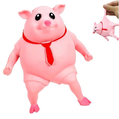 Schweine-Quetschspielzeug,Lustige Piggy Squeeze Toy, Stressspielzeug Rosa Schwein,Stress Spielzeug Schweine Antistress Spielzeug, Anti Stress Spielzeug für Erwachsene und Kinder von PTBWS