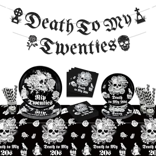 102Pcs reißen, um meine 20er Jahre Geburtstag Dekorationen - reißen, um meine 20er Jahre Teller, Servietten, Tassen, Banner für Halloween-Party 30. Geburtstag reißen 20s Geburtstag liefert, dienen 20 102Pcs reißen, um meine 20er Jahre Geburtstag Dekorationen - reißen, um meine 20er Jahre Teller, Servietten, Tassen, Banner für Halloween-Party 30. Geburtstag reißen 20s Geburtstag liefert, dienen 20 von PTECDROTS