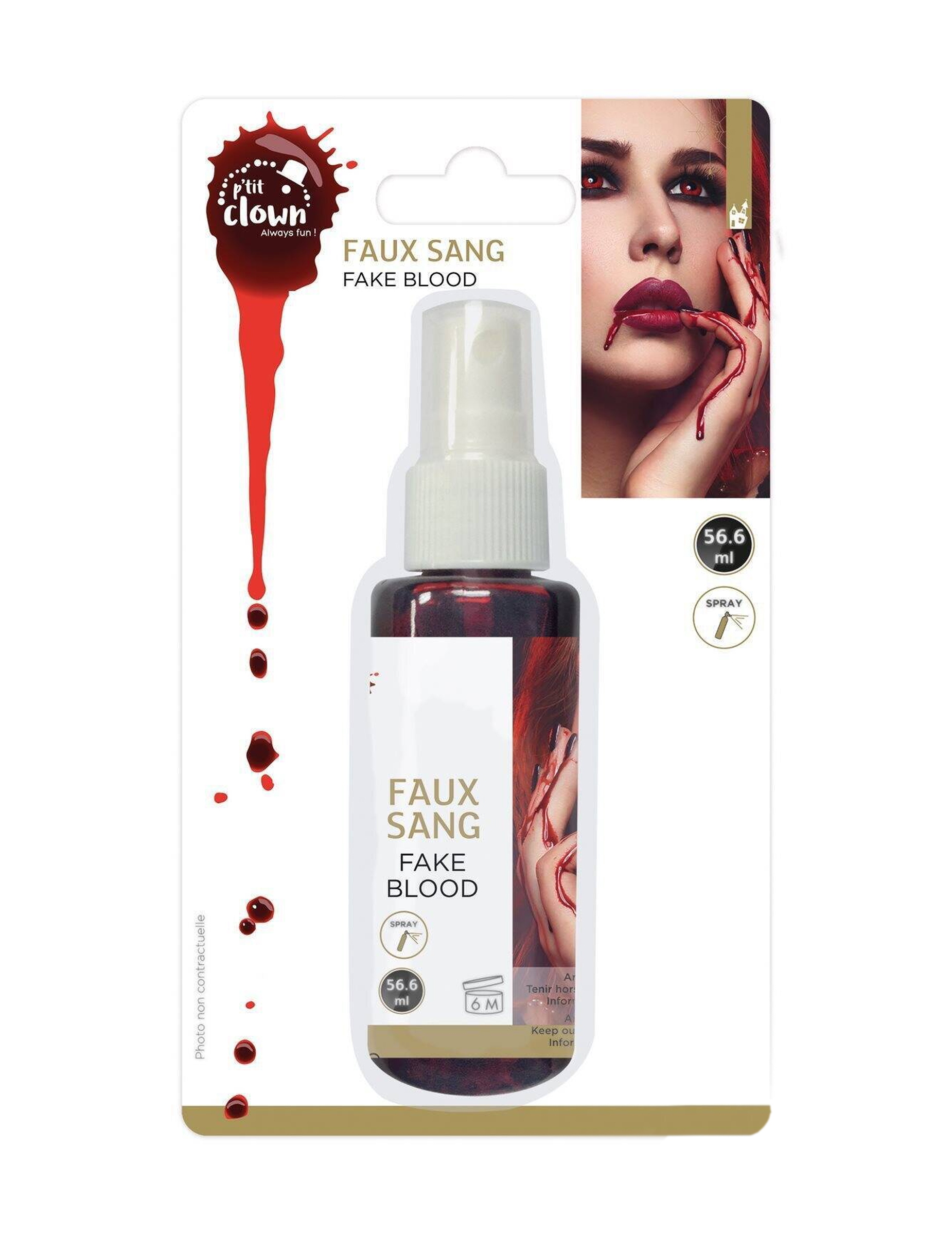 56 ml Falsches Blut Spray von PTIT CLOWN