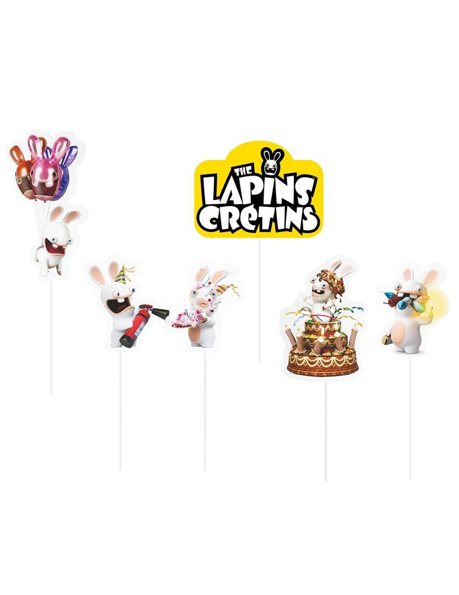6 Raving Rabbids Kuchenspieße 6 Raving Rabbids Kuchenspieße von PTIT CLOWN
