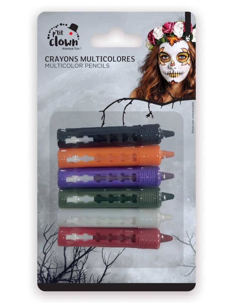 6er Set Schminkstifte für Halloween von PTIT CLOWN
