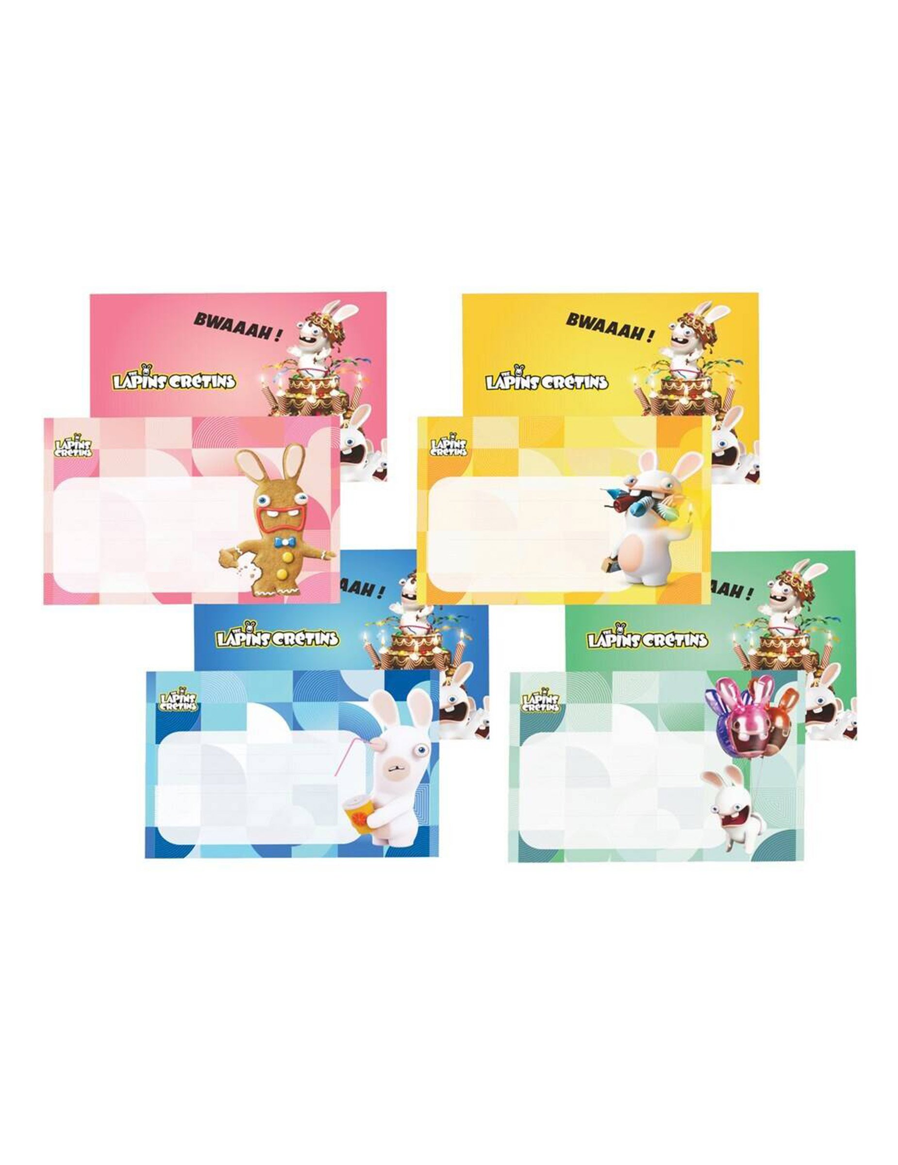 8 Raving Rabbids Einladungen 8 Raving Rabbids Einladungen von PTIT CLOWN