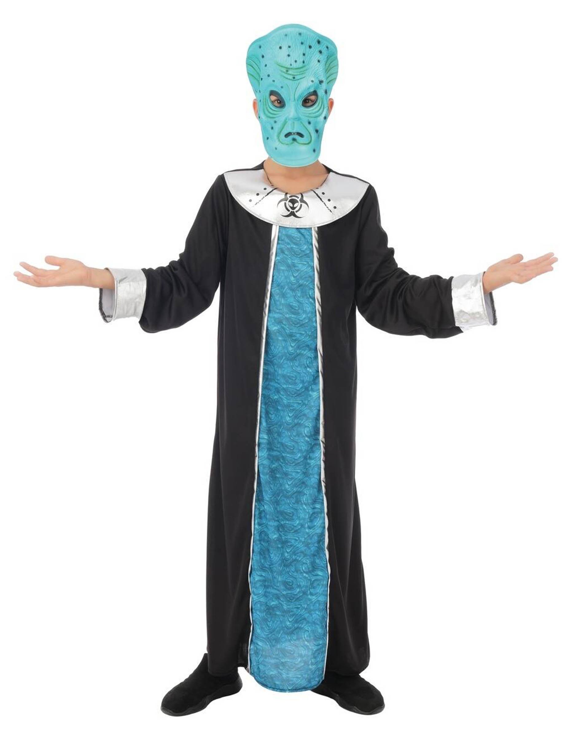 Alien Kommandant Kostüm für Kinder blau von PTIT CLOWN