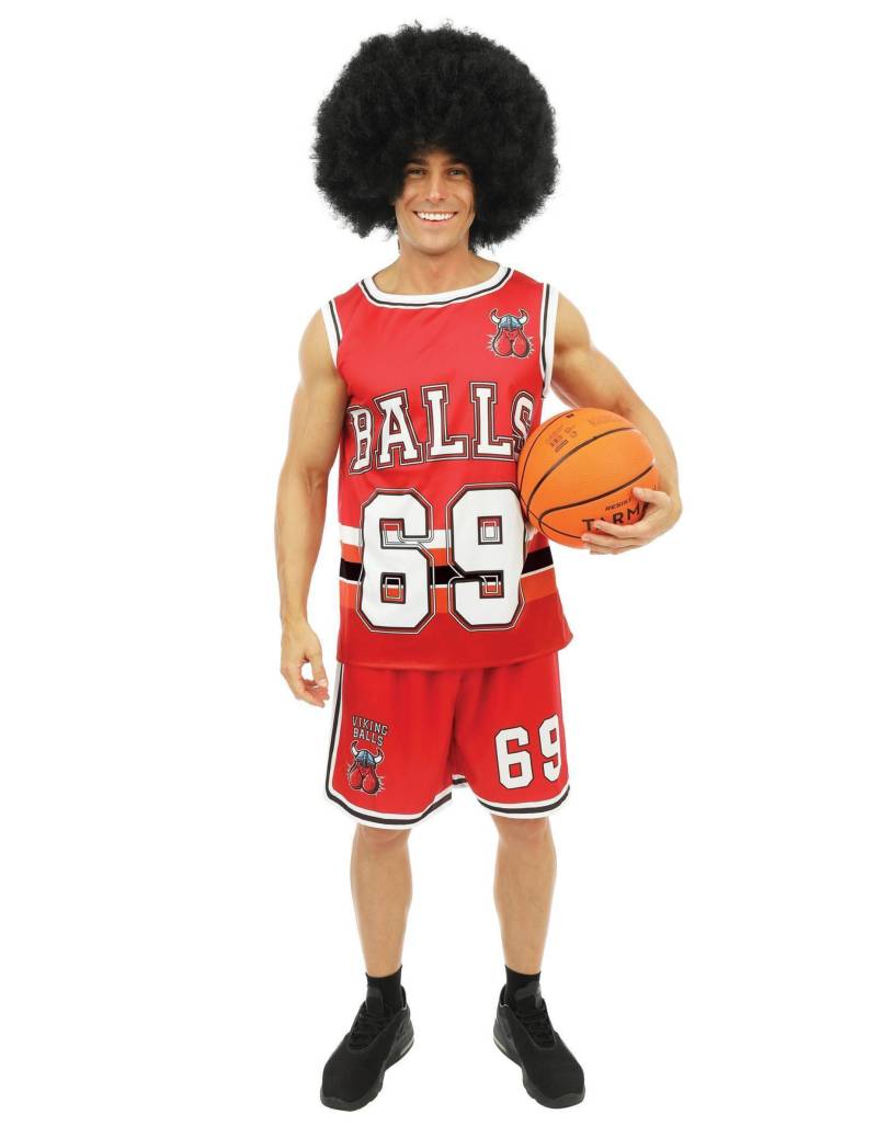 Basketballspieler Kostüm rot-weiß-schwarz von PTIT CLOWN