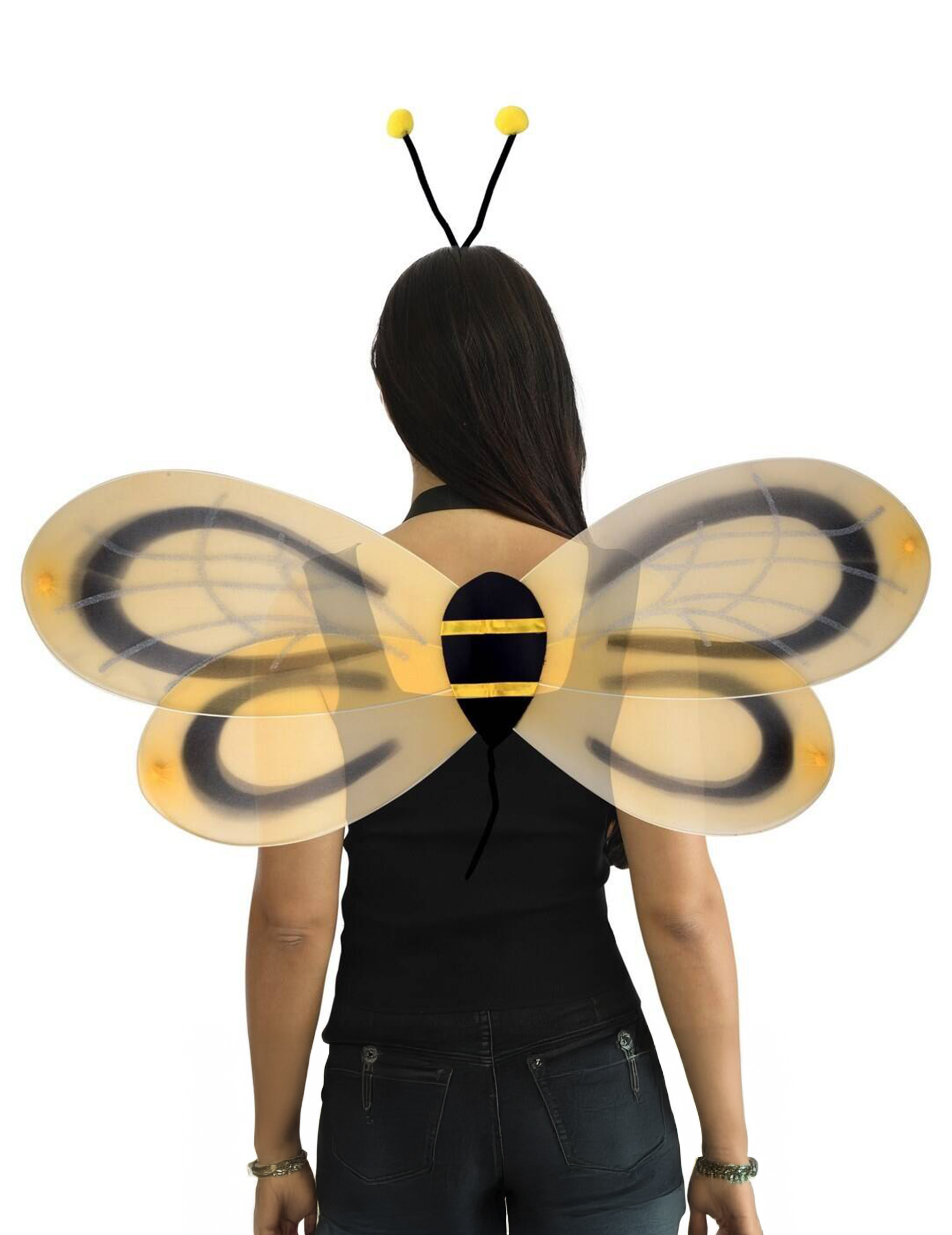 Biene Kostüm Set für Erwachsene, Accessoires Tierparty gelb Biene Kostüm Set für Erwachsene, Accessoires Tierparty gelb von PTIT CLOWN