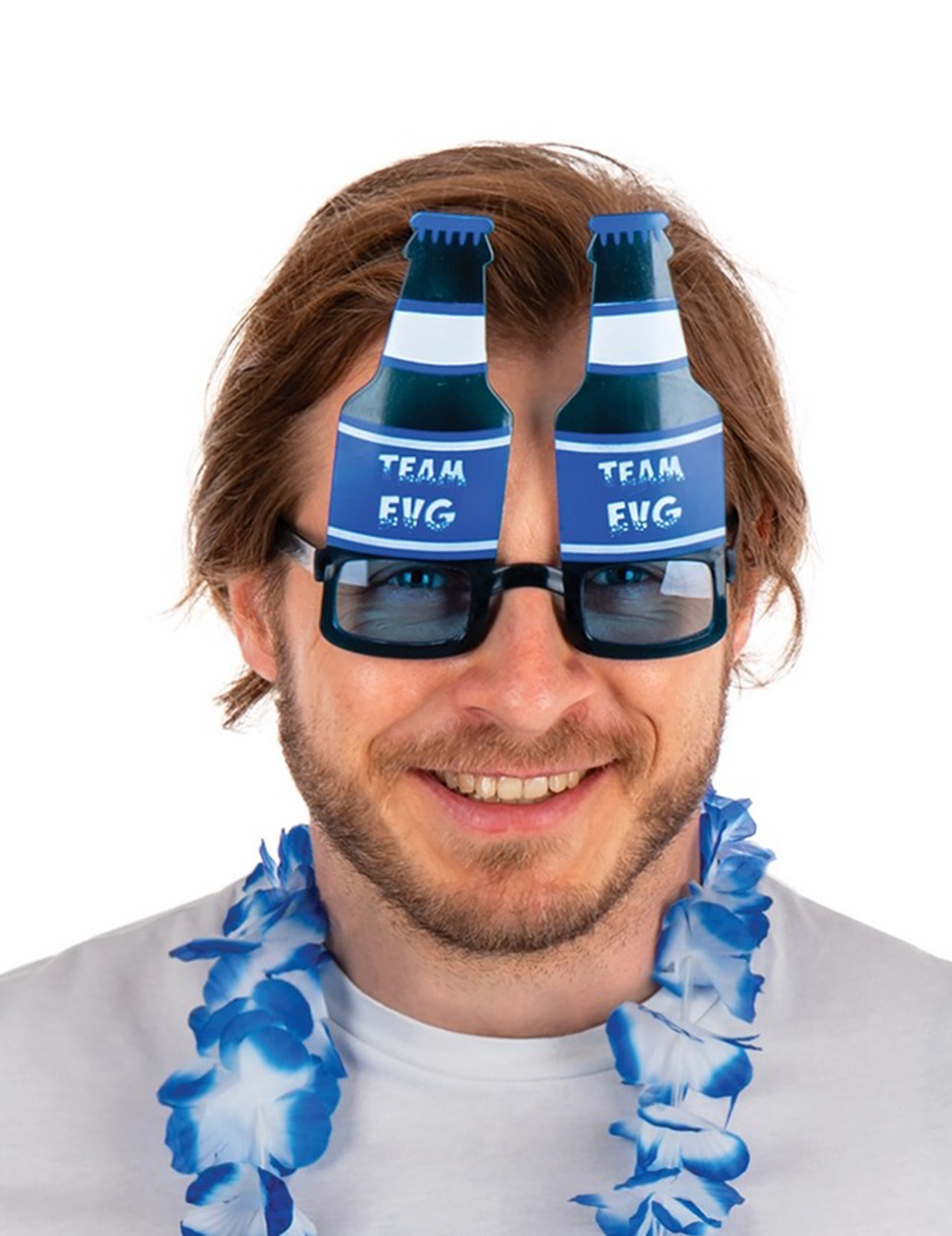 Bierflaschen Brille Team Bräutigam Erwachsene schwarz-blau Bierflaschen Brille Team Bräutigam Erwachsene schwarz-blau von PTIT CLOWN