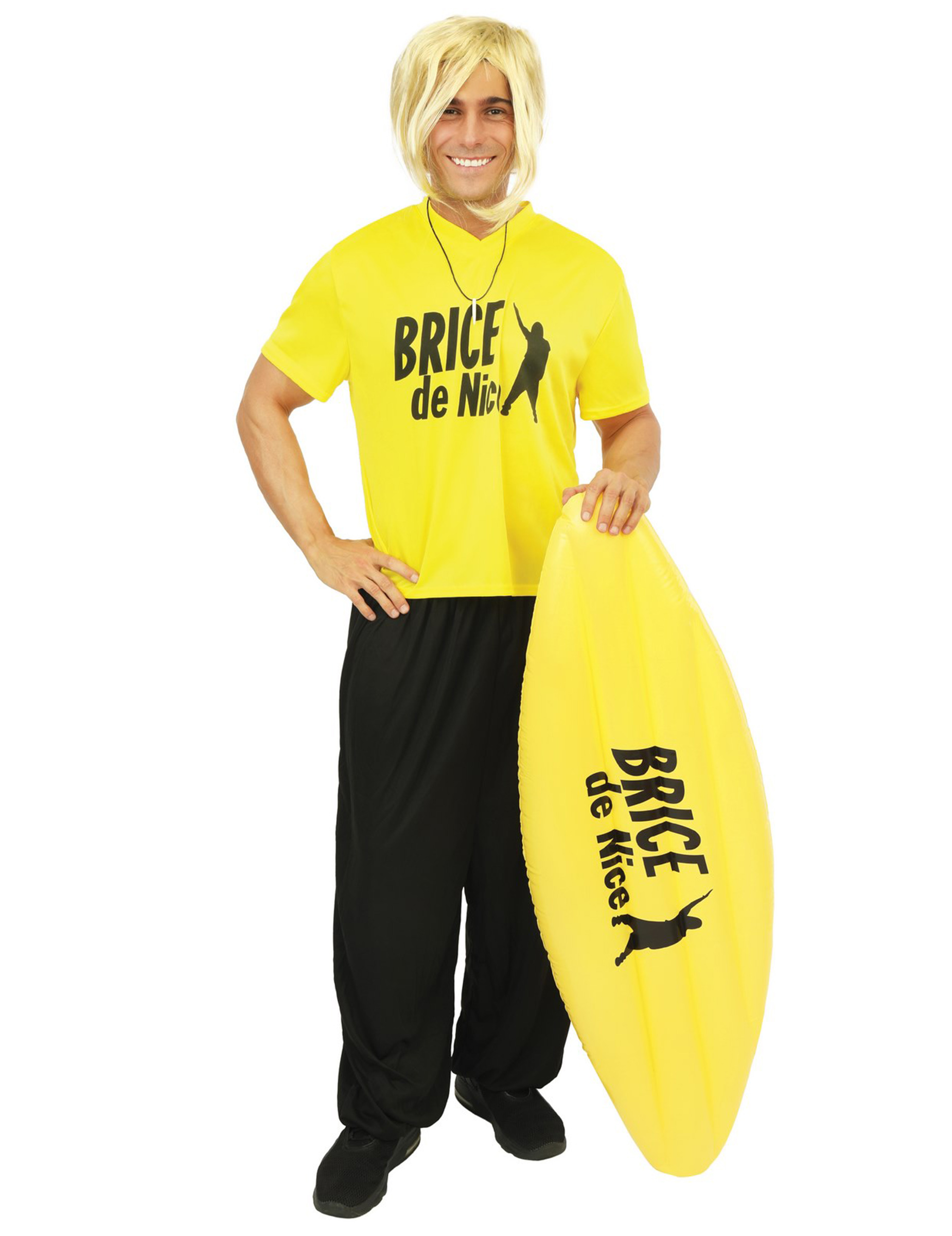 Brice de Nice Teenager-Kostüm Surfer gelb-schwarz Brice de Nice Teenager-Kostüm Surfer gelb-schwarz von PTIT CLOWN