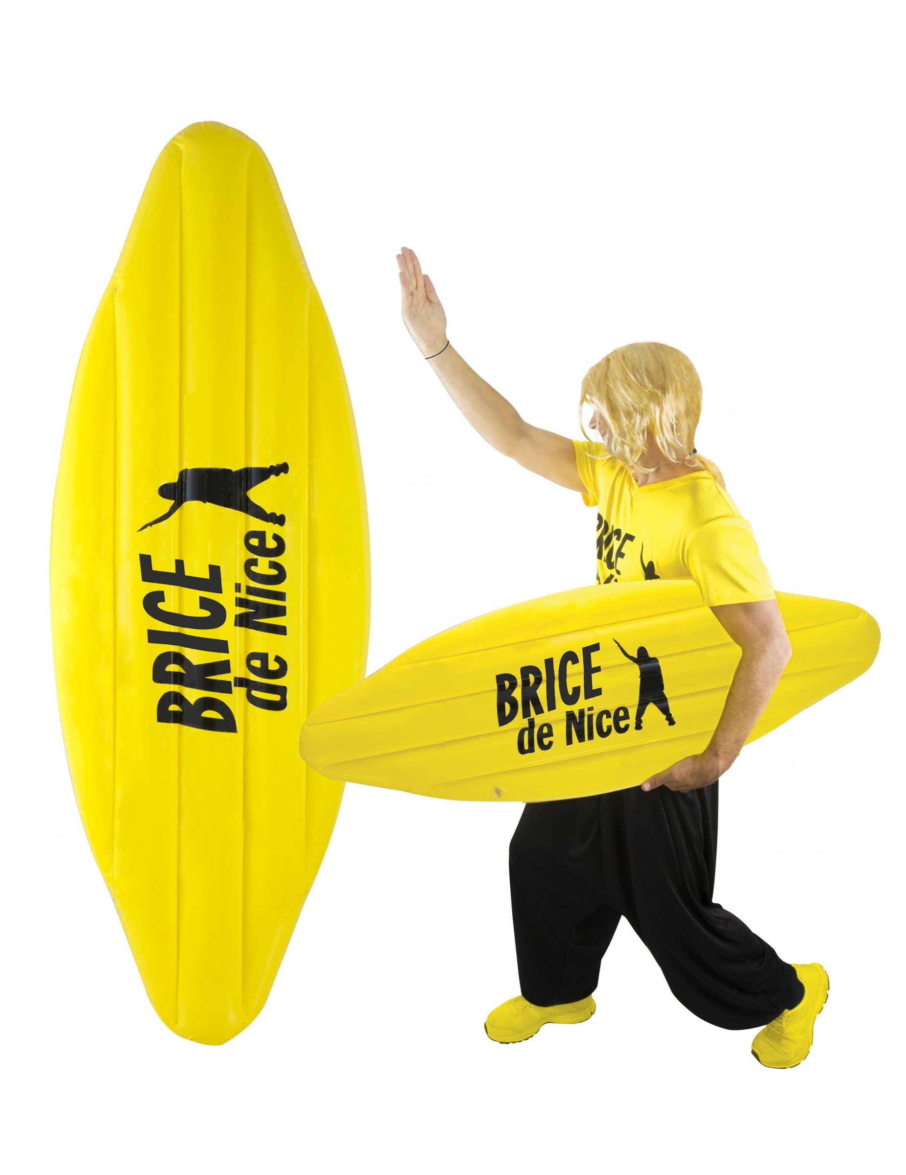 Brice de Nice aufblasbares Surfbrett Surfer-Zubehör gelb-schwarz von PTIT CLOWN