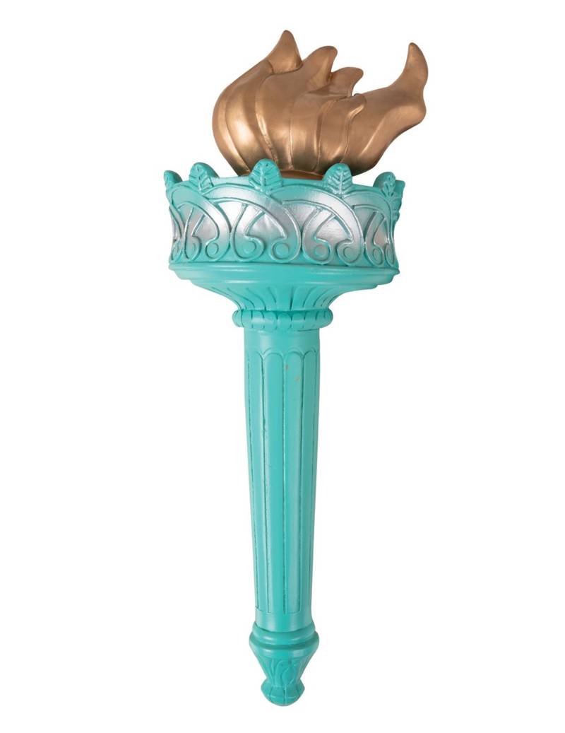 Fackel der Freiheitsstatue Kostüm-Accessoire blau-goldfarben 30 cm von PTIT CLOWN