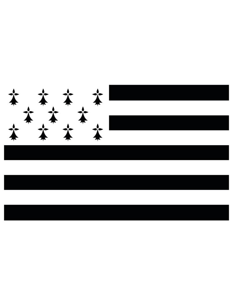 Fahne Bretagne Supporter 150 x 90 cm von PTIT CLOWN