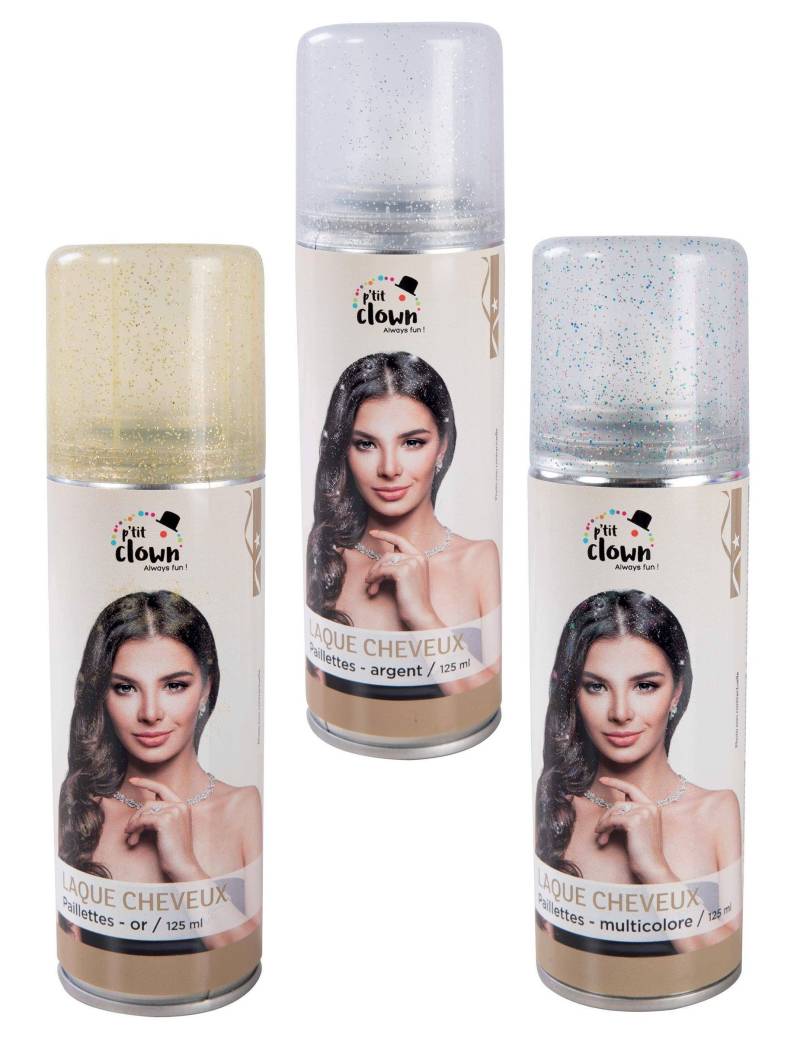 Glitzer Haarspray Gold 125ml von PTIT CLOWN