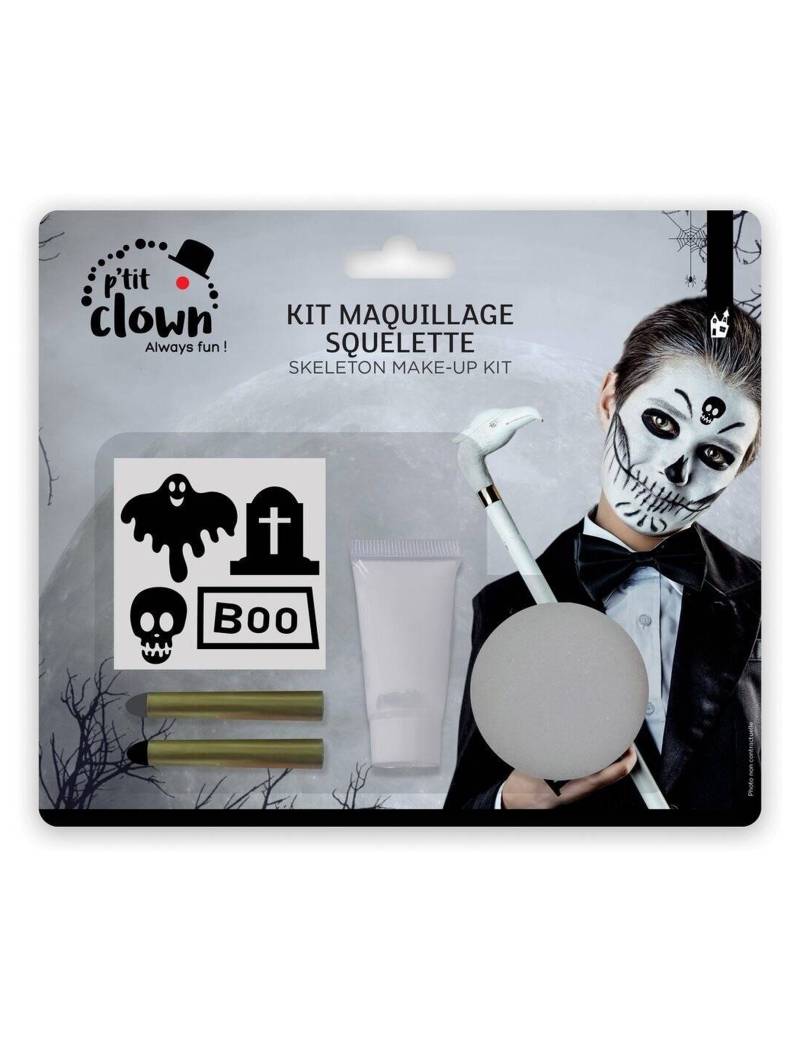 Gruseliges Makeup für Skelett Kostüme für Kinder von PTIT CLOWN