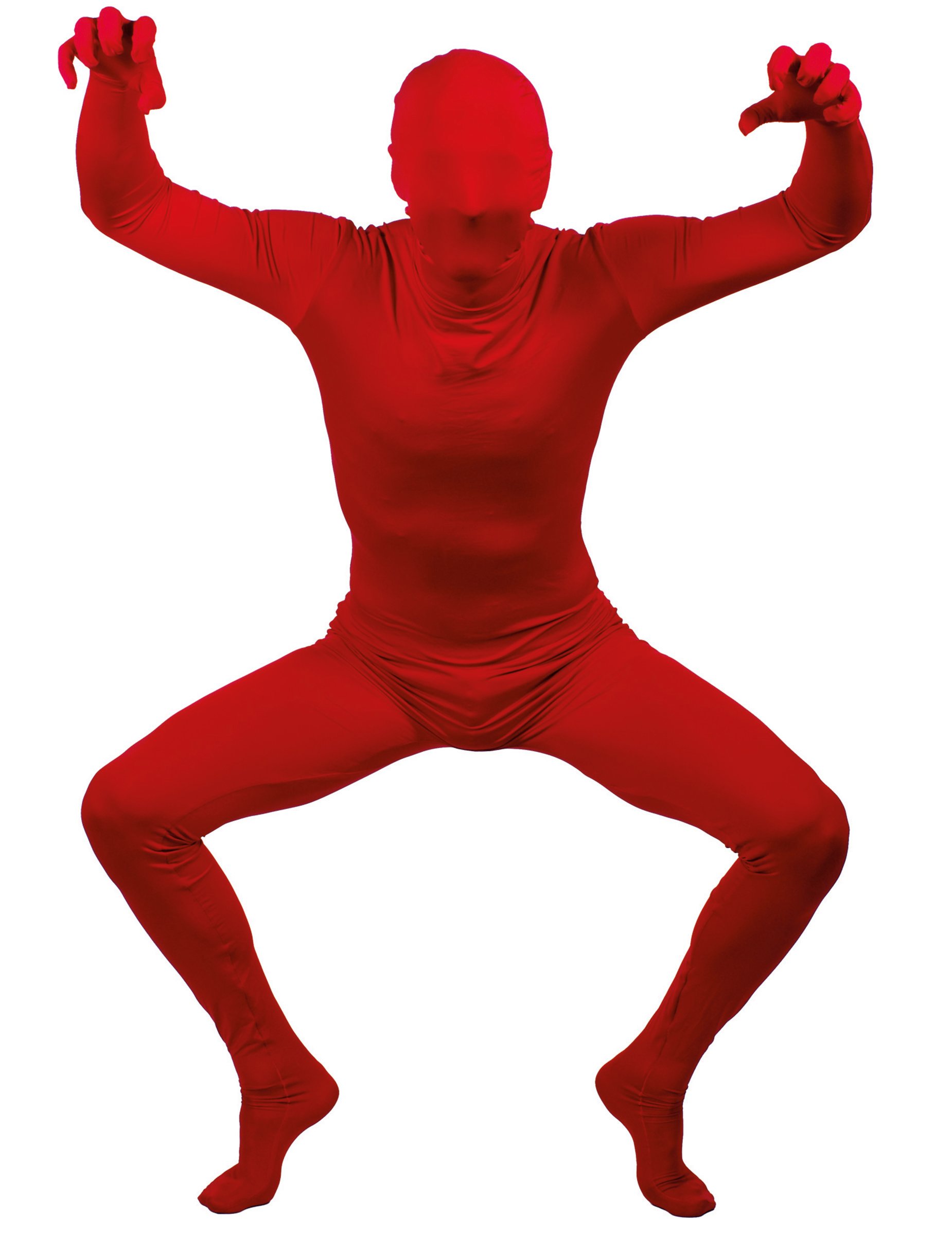 Hautenges Kostüm Einfarbiger Ganzkörperanzug rot von PTIT CLOWN