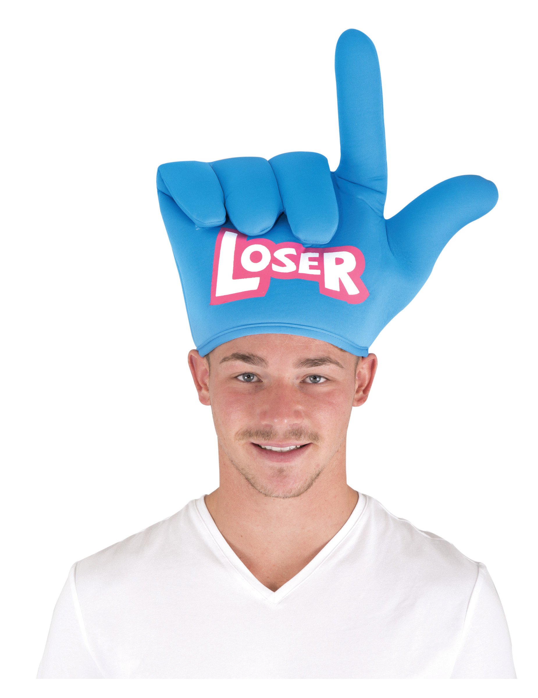 Loser-Hut witziges Accessoire USA-Party blau von PTIT CLOWN