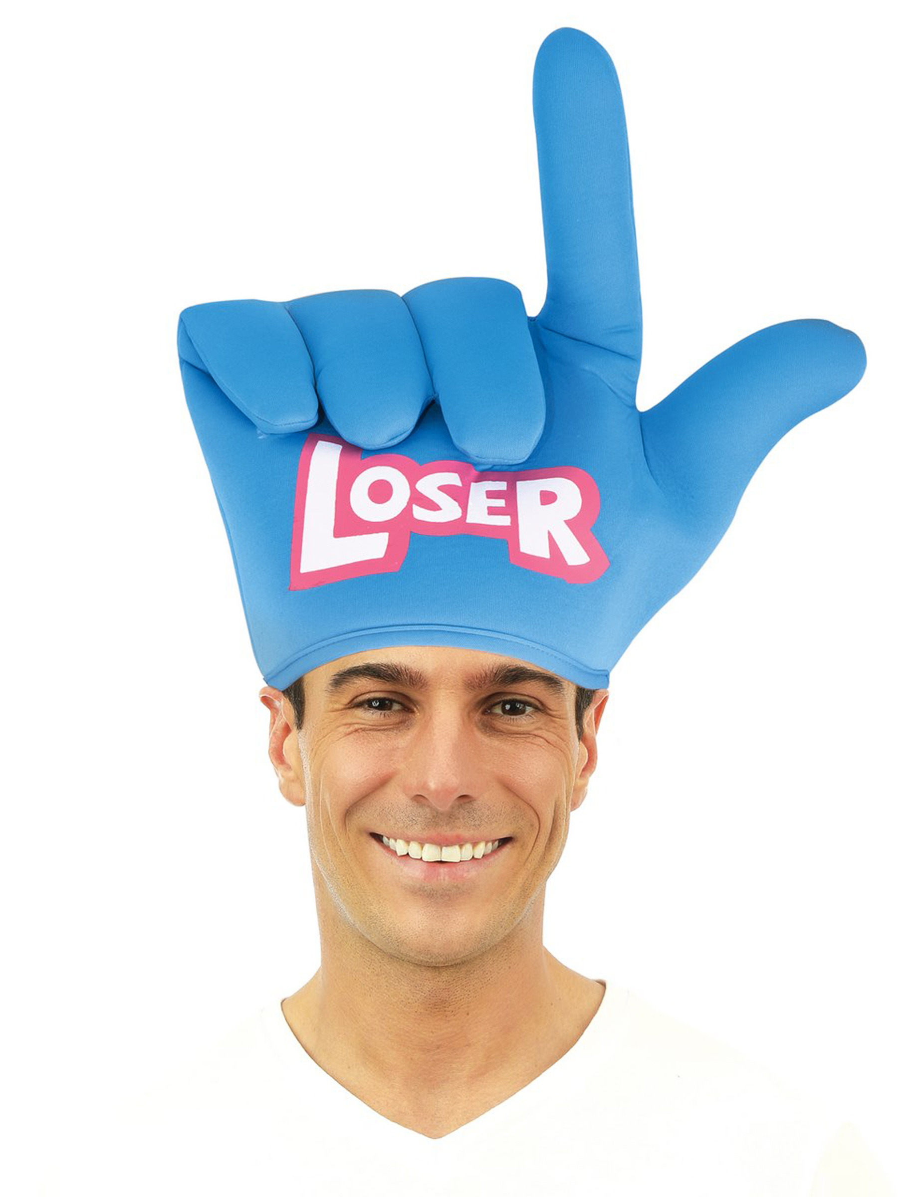 Loser-Hut witziges Accessoire USA-Party blau von PTIT CLOWN