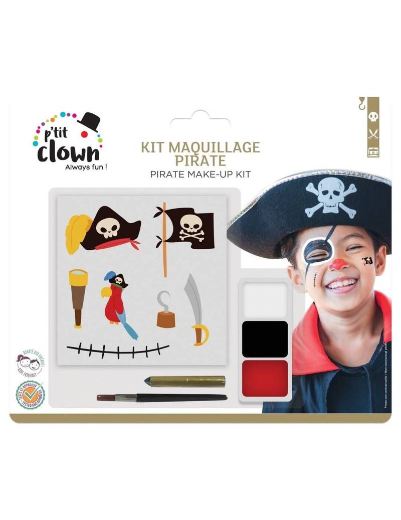 Make-up-Set mit Piraten-Tattoos für Kinder von PTIT CLOWN