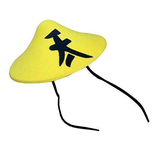 P 'Tit viereckig Clown 91 Chinesische Filz Hut für Erwachsene – Gelb von PTIT CLOWN