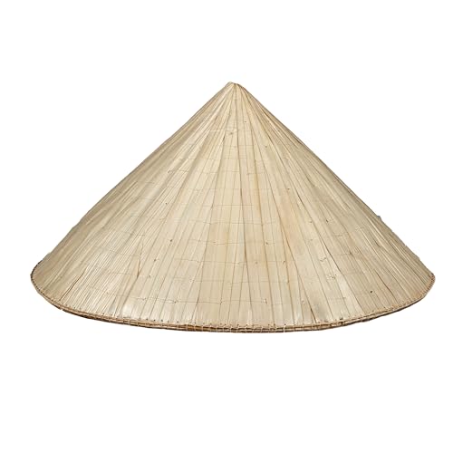 P'TIT CLOWN - 34700 - Vietnamesischer Strohhut, Chinesisch - Chinese's Hat - Asiatisches Verkleidungszubehör - Für Karneval, Mottopartys, Silvester, Halloween - Unisex - Erwachsene - Beige von p'tit clown