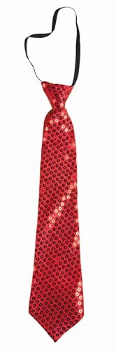 P'tit Clown - 60244 - Pailletten-Krawatte mit glänzendem Gummiband - Glitter Tie - Kostümzubehör - Perfekt für Karneval, Kostümpartys, Themenpartys, Silvester - Erwachsene - Rot P'tit Clown - 60244 - Pailletten-Krawatte mit glänzendem Gummiband - Glitter Tie - Kostümzubehör - Perfekt für Karneval, Kostümpartys, Themenpartys, Silvester - Erwachsene - Rot von p'tit clown