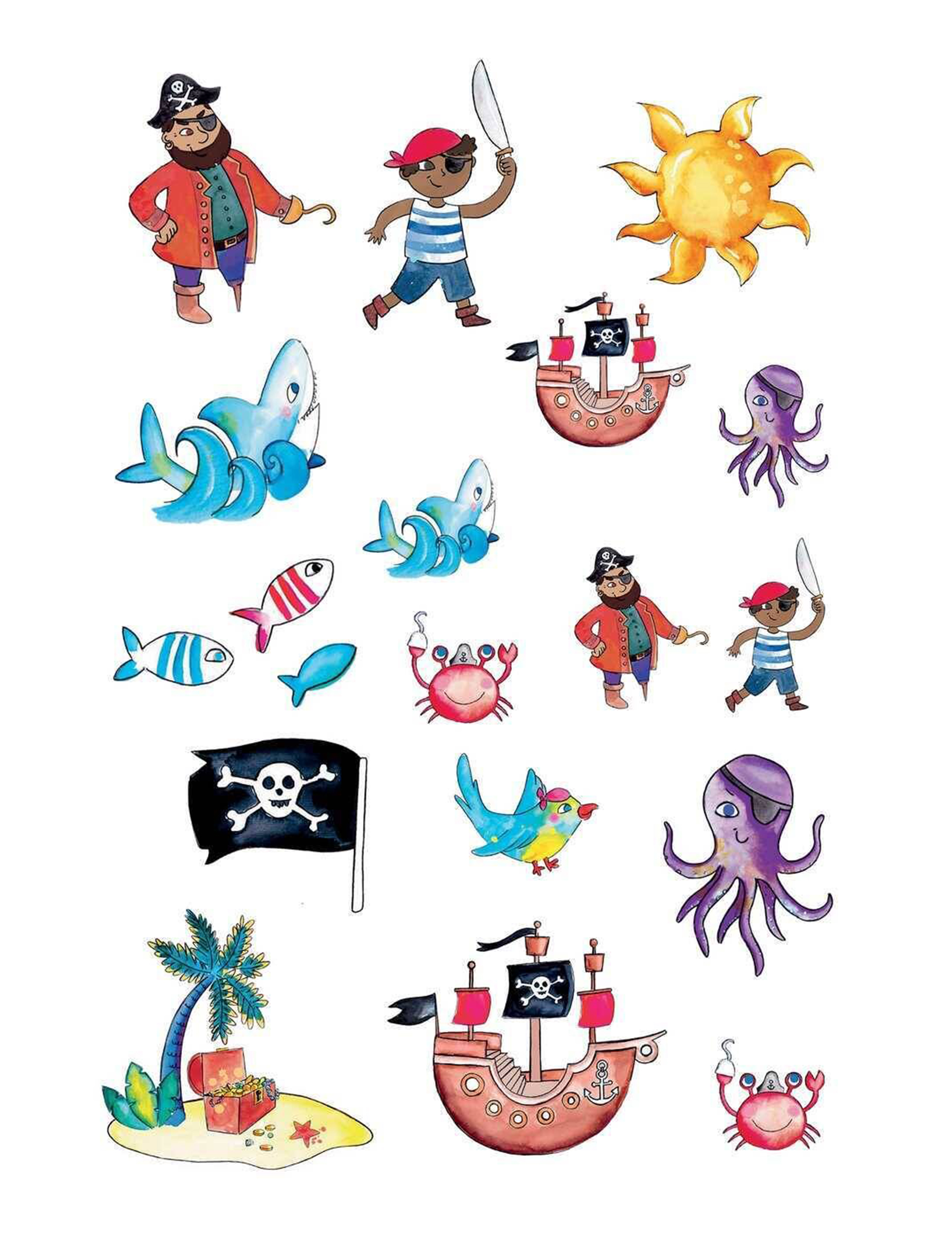 Piraten-Tattoos von PTIT CLOWN