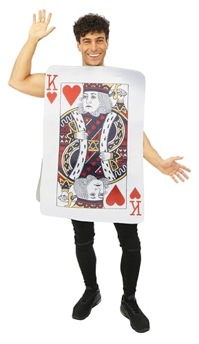 PtitClown - Costume Carte Roi de Cœur Adulte Taille Unique Taille Unique - Blanc von PTIT CLOWN