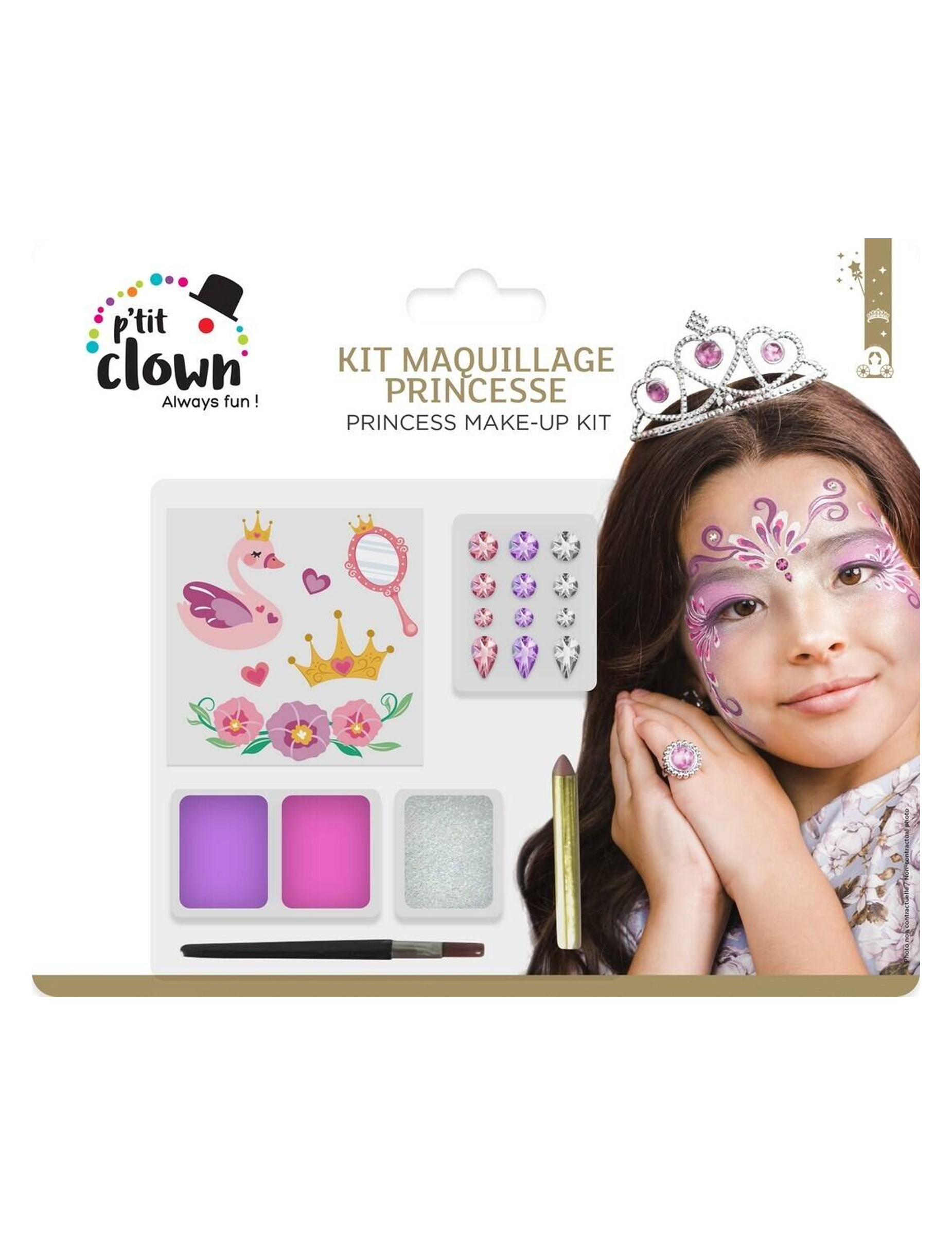 Schmink-Set mit Prinzessinnen-Tattoos für Kinder Schmink-Set mit Prinzessinnen-Tattoos für Kinder von PTIT CLOWN