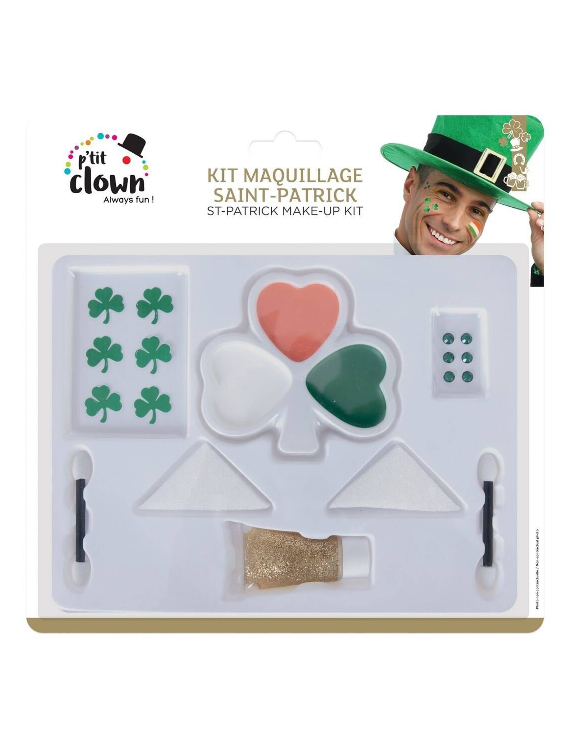 Schminkpalette Kleeblatt "St. Patrick's Day" von PTIT CLOWN