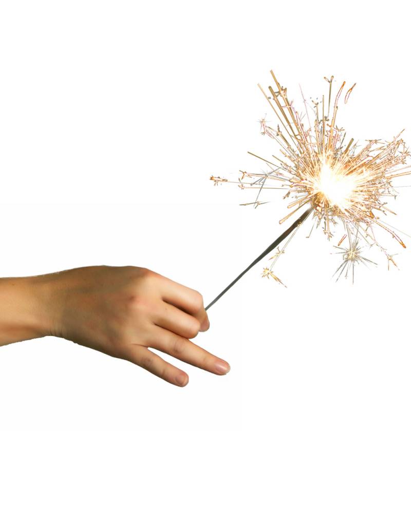 Wunderkerzen Silvester-Artikel 10 Stück blau 18cm von PTIT CLOWN