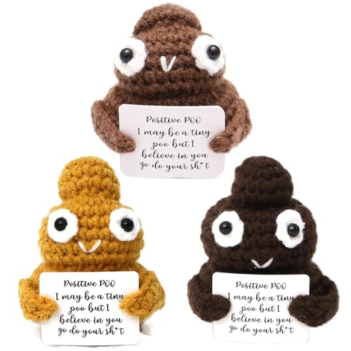 Gestrickte Puppe, emotionale Unterstützung gehäkelt | 3-teiliges Poo Strickpuppen-Set,Niedliche Strickdekoration, kreatives Häkel-Poo-Avocado-Puppenspielzeug für Kinder und Erwachsen Gestrickte Puppe, emotionale Unterstützung gehäkelt | 3-teiliges Poo Strickpuppen-Set,Niedliche Strickdekoration, kreatives Häkel-Poo-Avocado-Puppenspielzeug für Kinder und Erwachsen von PUCHEN