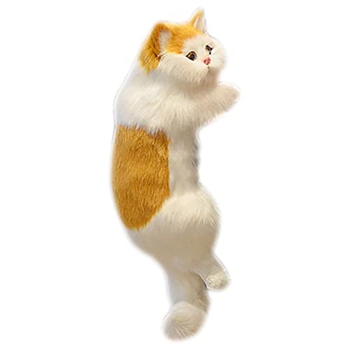 PUCHEN Simulation Pelzige hängende Katze Plüsch Hängende Kätzchen Spielzeug Home Dekoration für TV Desktop Tierfiguren Geschenke von PUCHEN