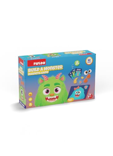 PUEDO Lernspielzeug Niedliche Monster Bauen Set mit magnetischen Tablette, Kreativität, Motorik, Phantasie Sichere Eva-Materialien 10 Karten 42 Stück für Kinder Bpa-Free +3 Jahre PUEDO Lernspielzeug Niedliche Monster Bauen Set mit magnetischen Tablette, Kreativität, Motorik, Phantasie Sichere Eva-Materialien 10 Karten 42 Stück für Kinder Bpa-Free +3 Jahre von PUEDO
