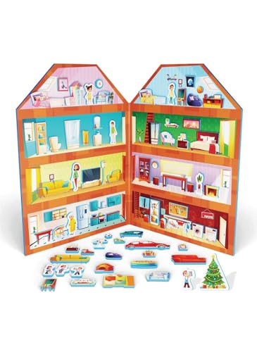 PUEDO Magnetisches Hausset für Kinder, magnetische Bausteine, Möbel und Haushaltsgegenstände, 100-teiliges Spielset, sicheres Eva-Material, ab 3 Jahren PUEDO Magnetisches Hausset für Kinder, magnetische Bausteine, Möbel und Haushaltsgegenstände, 100-teiliges Spielset, sicheres Eva-Material, ab 3 Jahren von PUEDO
