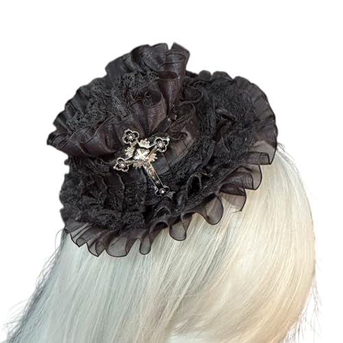 PUGEOAMN Elegante Spitzenhut Haarclip Für Frauen Vintage Hair Accessoires Cosplay Party Dekore Für Hochzeiten Partys Und Alltag PUGEOAMN Elegante Spitzenhut Haarclip Für Frauen Vintage Hair Accessoires Cosplay Party Dekore Für Hochzeiten Partys Und Alltag von PUGEOAMN