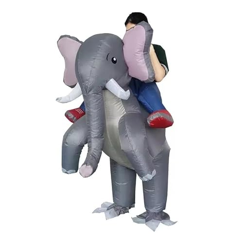 PUIEAUST Aufblasbare Halloween-Kostüme für Erwachsene, aufblasbares Tierkostüm für Herren, Erwachsenengröße, passend für 1,27 m bis 1,8 m, Uni (Elefant) von PUIEAUST