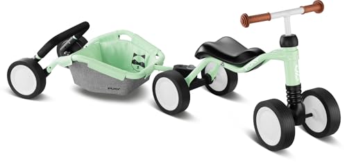 PUKY WUTSCH TRAILY Bundle | Sicheres Laufrad für Kleinkinder ab 1,5 Jahren | Rutschfahrzeug mit Lauflernwagen TRAILY | Pendelachse verhindert EIN Kippen | Leise Float-Laufräder | Pastellgrün PUKY WUTSCH TRAILY Bundle | Sicheres Laufrad für Kleinkinder ab 1,5 Jahren | Rutschfahrzeug mit Lauflernwagen TRAILY | Pendelachse verhindert EIN Kippen | Leise Float-Laufräder | Pastellgrün von PUKY