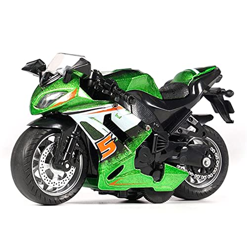 PULaif Kollektion 1:14 für Kawasaki Ninja, Metalldruckguss, Spielzeug, Motorrad-Kollektion, Modell, Geschenk (grün) von PULaif