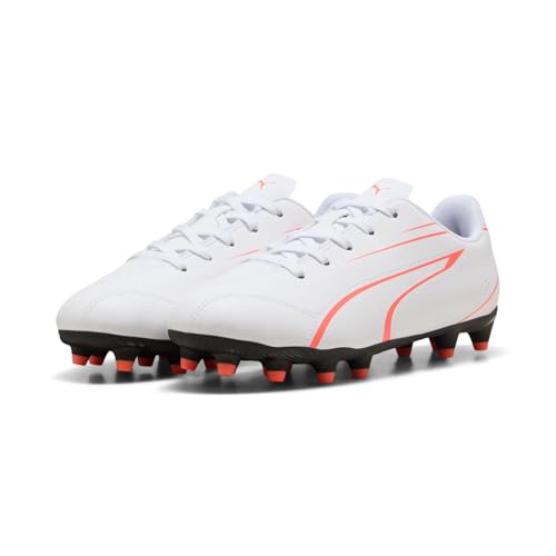 PUMA Vitoria Kinder Fußballschuhe FG/AG weiß rot Kunstrasen von PUMA
