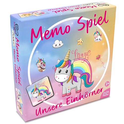 PUNALU - Einhorn Memorie für Kinder ab 2 Jahren, liebevolles erstes Baby Spielzeug, Memo Spiel, Kinderspielzeug, Lernspiele (Unsere Einhörner) von PUNALU