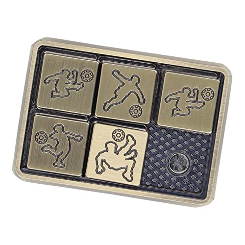 Fußballmuster Push Slider Toy Männer Frauen Tragbare Büro Metall ADHS Autismus Stress Relsider Slider Spielzeug von PUNELE