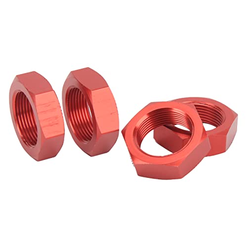 PUNELE 4 Stück 24 Mm Rad-Sechskant-Nabenmutter, Aluminiumlegierung, Hochfeste 24 Mm Sechskant-Nabenmutter für ARRMA 1/5 Outcast Kraton 8s (Rot) von PUNELE