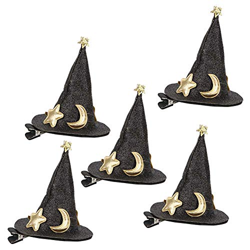 PUNELE 5pcs Mini Witch Hut Haarnadeln Süße Haarklammern, Halloween -Haarschlüsse, Haardekoration für, Schön und Elegant PUNELE 5pcs Mini Witch Hut Haarnadeln Süße Haarklammern, Halloween -Haarschlüsse, Haardekoration für, Schön und Elegant von PUNELE