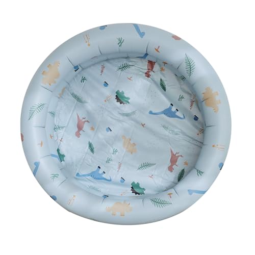 PUNELE Aufblasbares Bällebad für Kleinkinder, Bällebad für, Baby-Laufstall, Rund, 143 X 30 cm, Buntes PVC, für Drinnen und Draußen, mit Sicherheitszaun für Ocean Ball-Spielzeug (Blau) von PUNELE