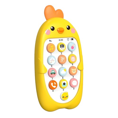 PUNELE Baby Telefon Spielzeug Kleinkind Mobiltelefon Spielzeug Neugeborenes Telefon Spielzeug Sicheres Material mit Teether Eye und Hörschutz Kompakte Größe Multi -Funktion für Frühe von PUNELE