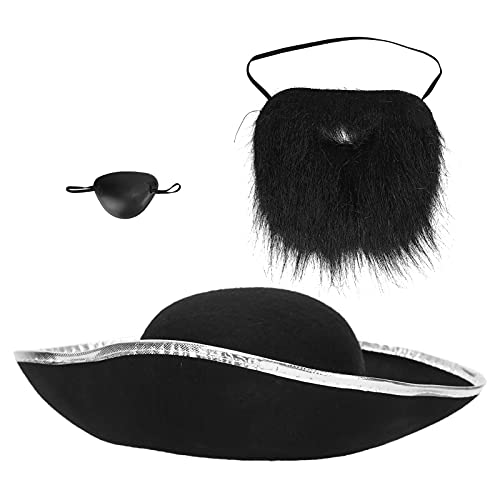 PUNELE Gefälschte Schnurrbärte Pirate Kostümhut Augen Patch Party Accessoires, Kleiden Sie Sich für Halloween mit Familie und Freunden PUNELE Gefälschte Schnurrbärte Pirate Kostümhut Augen Patch Party Accessoires, Kleiden Sie Sich für Halloween mit Familie und Freunden von PUNELE