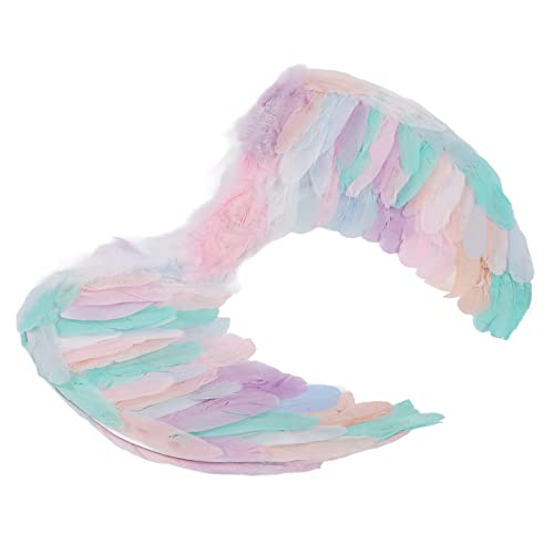 PUNELE Halloween -Kostüm Buntes Engelsflügel, Leichter Exquisiter Federflügel für Kleine Mädchen mit Elastischen Gurten, für Foto -Requisiten und Bühnenshow (Klein) von PUNELE