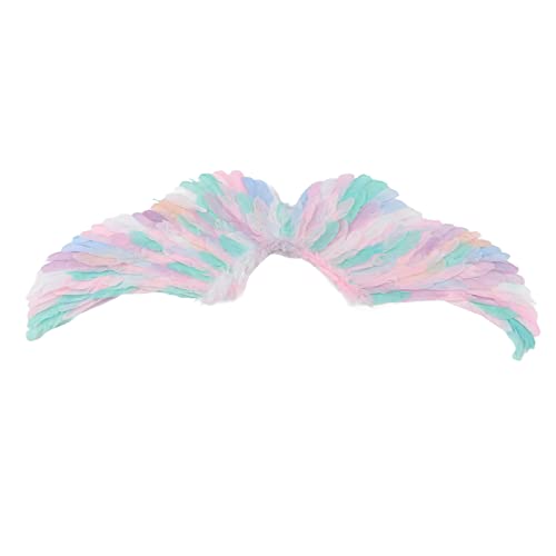 PUNELE Kostüm Engelsflügel, Feder Farbenfrohe Prinzessin Flügel für Halloween Cosplay Party -Gefälligkeiten Bühne (M) von PUNELE