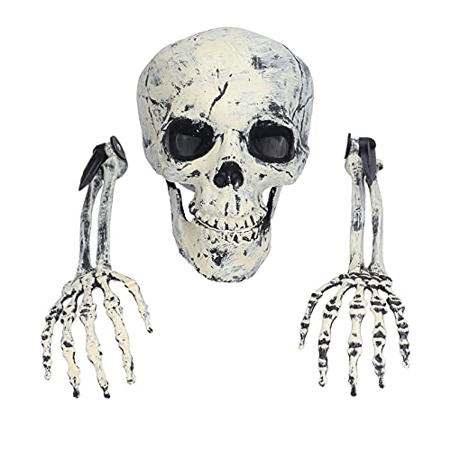 PUNELE Scary Lifelike Halloween Skeleton Dekoration mit Armen für Garten und Partys, DIY Multifunktional Horror Decor Cosplay Requisiten PUNELE Scary Lifelike Halloween Skeleton Dekoration mit Armen für Garten und Partys, DIY Multifunktional Horror Decor Cosplay Requisiten von PUNELE