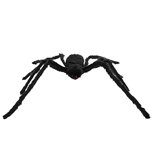 PUNELE Simulierte Spinne, Plüsch mit Schaumstoff, Realistisches Modell, Stofftier, Halloween-Dekoration, für Haus und Themenparty mit Zuversicht (90 cm) von PUNELE